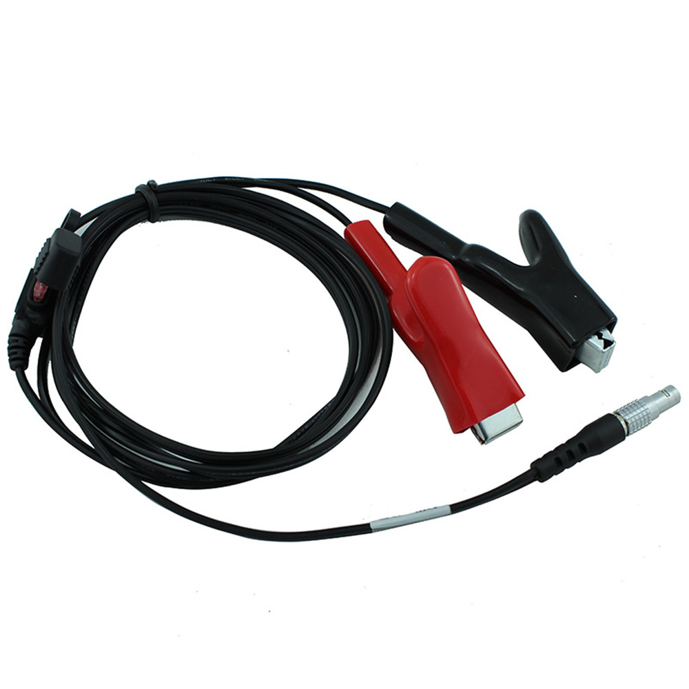 Leica 565854 5-Pin (0B) Power Cable with Heavy Duty Alligator Clips