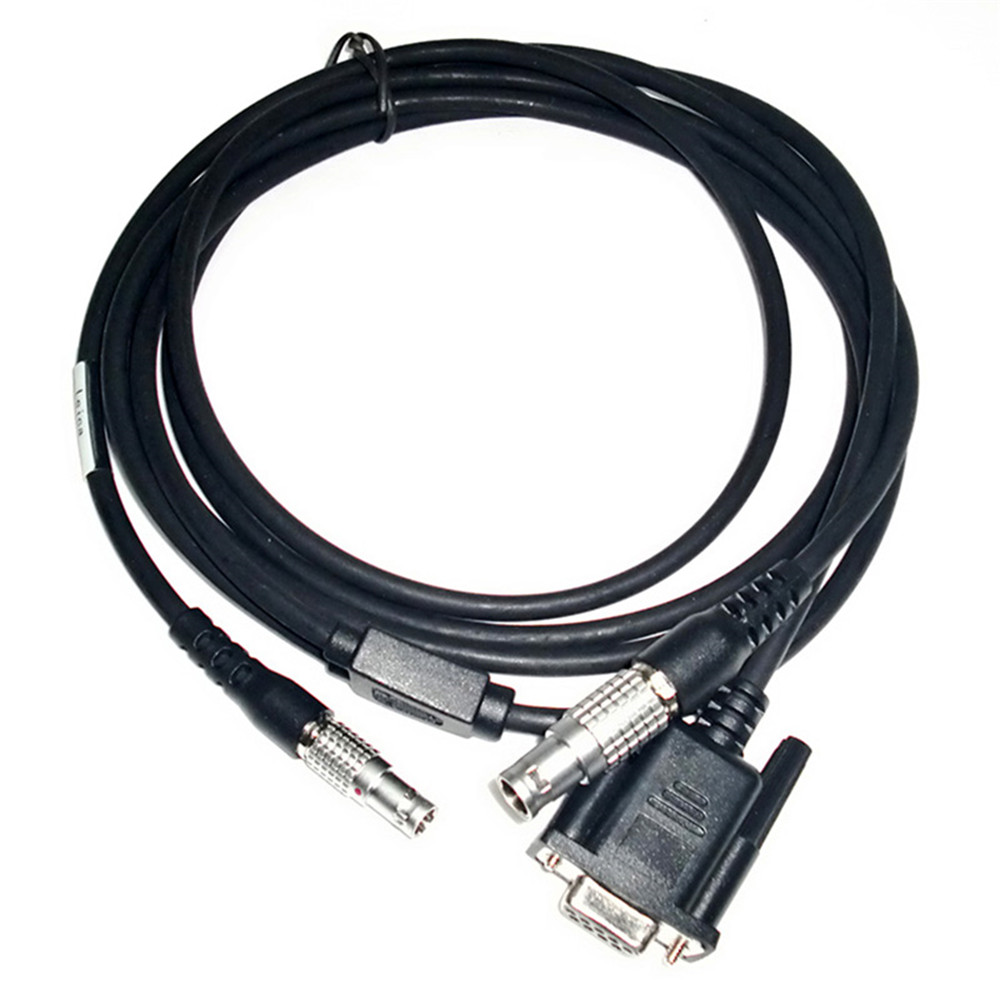 Leica GEV187 Y-Type Power & Data Combined Cable OEM Part No.734698 (1.8m Triple Lemo+DB9 RS232)