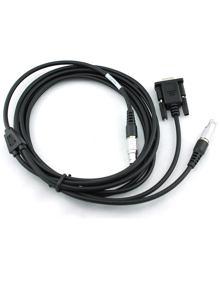 Leica GEV220 Y-Type Power & RS232 Data Combo Cable OEM Part No.759257 (1.8m Triple Lemo+DB9)